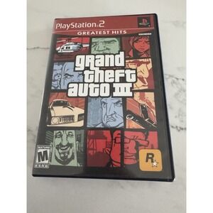 Grand Theft Auto III PS2 Greatest Hits Game Disc & Case Untested Scratched